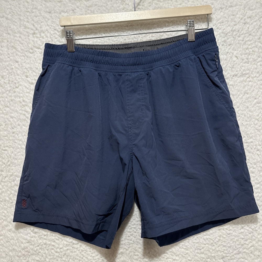 Rhone Men's Size L Courtside Collection Athletic Shorts Blue Drawstring